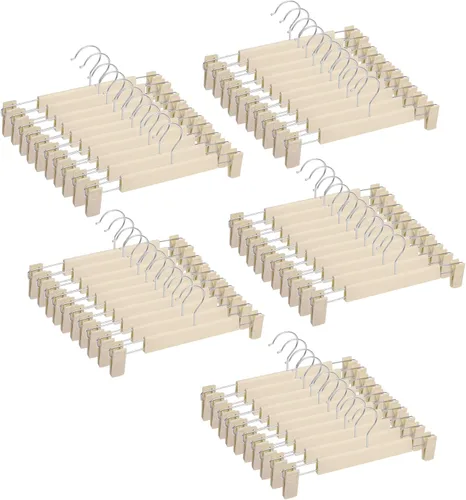 Vista 12 de NORTHERN BROTHERS Perchas para pantalones con clips, paquete de 30 perchas para falda de color negro resistentes para mujeres, hombres, niños