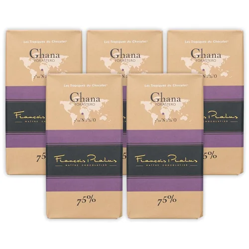 Vista 13 de François Pralus Melissa 45% Chocolate con leche, paquete de 3 unidades, chocolate francés, grano a barra, comercio directo, sin gluten, sin soja