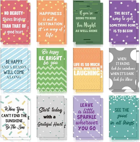 Vista 13 de Zonon 24 mini cuadernos a granel para regalo de fin de año para estudiantes de parte del profesor, 3.2 x 5 pulgadas, pequeño bloc de notas rayado
