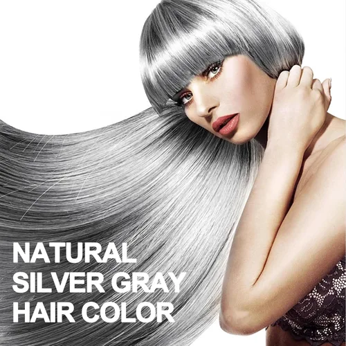 Vista 3 de Champú natural de color gris plateado, 16.9 onzas líquidas, tinte para el cabello 3 en 1, nutritivo y teñido para hombres y mujeres