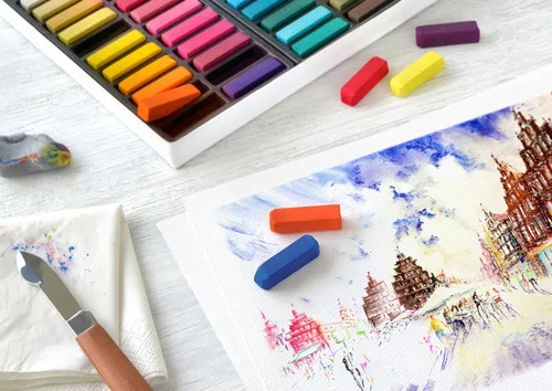Vista 3 de Faber-Castel FC128248 Creative Studio - Crayones suaves en colores pastel (paquete de 48), surtido