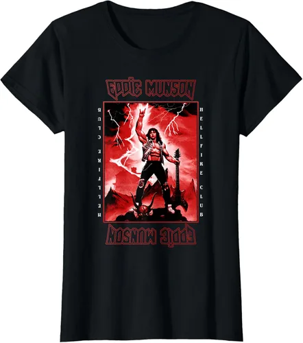 Vista 6 de Stranger Things 4 Eddie Munson Lightning Guitar Power Camiseta