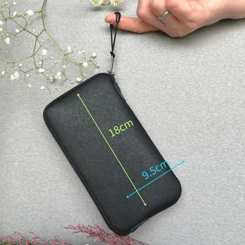 Vista 2 de OneJoy Bolsa de neopreno para teléfono, funda protectora ligera para teléfono celular con gran apertura de cremallera, bolsillo