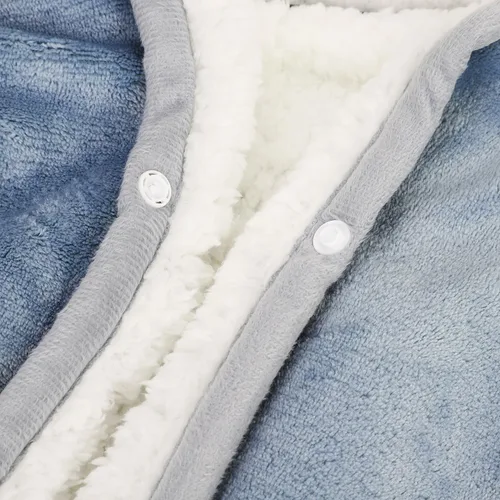 Vista 6 de ITODA Manta para llevar puesta, chal coral, poncho cálido, suave, para ver en frío, TV, sofá, silla, envoltura en casa, oficina, escuela, viajes
