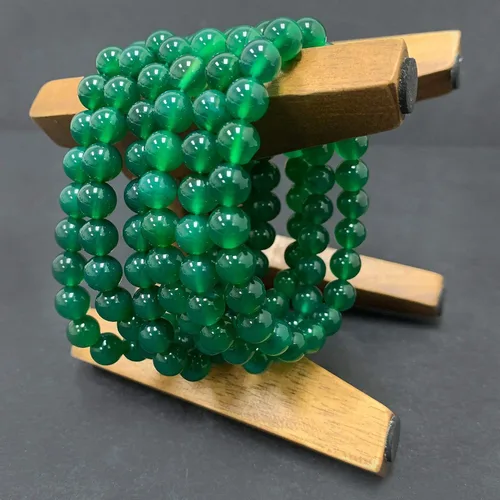 Vista 442 de Gem Avenue Handmade Round Bead Stretch Bracelet Unisex Natural Stone Beaded Jewelry for Men & Women, Elastic Wristband for Daily Wear
