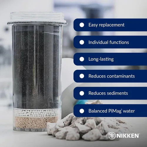 Vista 6 de Nikken Aqua Pour 1 cartucho de filtro - 1361, repuesto avanzado para sistema purificador de filtro de agua por gravedad 1360, sistema de agua PiMag