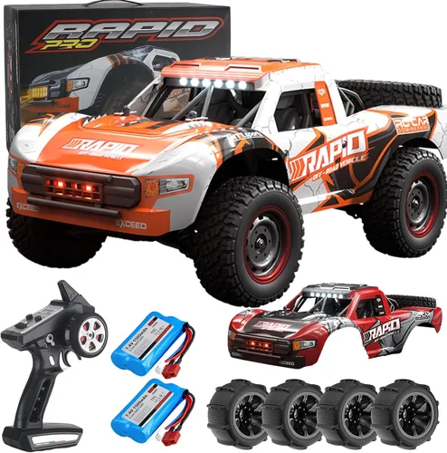 Vista 10 de Autos RC 1:14 Camión RC 30 MPH 4WD Auto de Control Remoto Todo Terreno Carro Trofeo para Adultos Niños Juguetes Rápidos Todoterreno RC Buggy Big