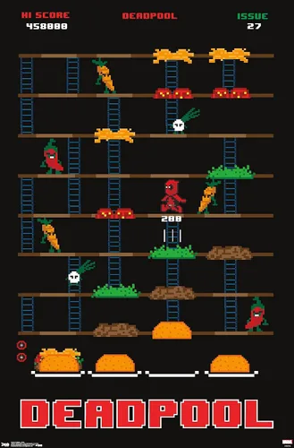 Vista 12 de Trends International Marvel Comics Deadpool - Póster de pared de juego, 22.4 pulgadas de largo x 14.7 pulgadas, versión enmarcada de madera
