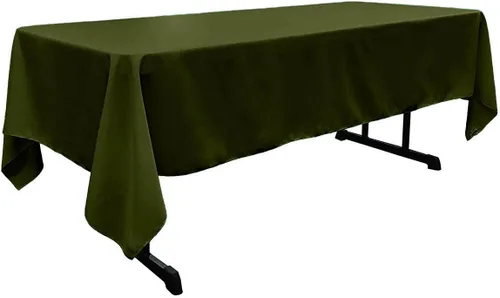 Vista 2 de New Creations Fabric & Foam Inc - Mantel rectangular de popelina de poliéster de 60 pulgadas de ancho por 120 pulgadas de largo. (Avocado)