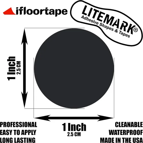 Vista 2 de LiteMark Calcomanías extra pequeñas, puntos de vinilo extraíbles, calcomanías circulares con acabado mate, calcomanías redondas para pared de aula