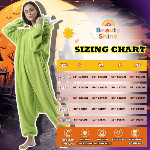 Vista 5 de Beauty Shine - Mameluco unisex para adultos, disfraz de personaje de caricaturas para cosplay, Halloween, Navidad, ropa para dormir o estar en casa