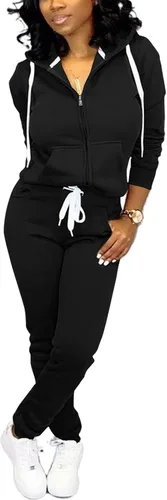 Vista 6 de Mrskoala Conjuntos de dos piezas para mujeres Chándal Conjuntos de sudadera Conjuntos de entrenamiento para trotar Ropa de descanso con bolsillo