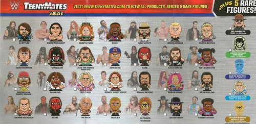 Vista 2 de Teenymates Party Animal WWE Series 2 Mini Figuras Blind Bags Set de regalo Paquete de 4 unidades, multicolor, pequeño