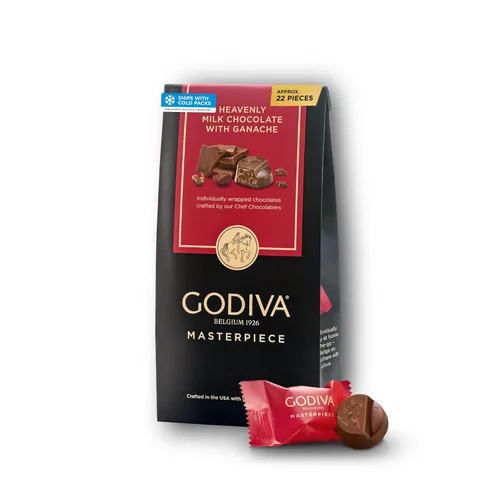 Vista 10 de Godiva Masterpiece - Bolsas de chocolate oscuro, centro de caramelo, 4