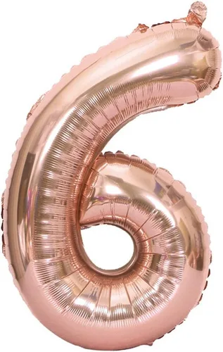 Vista 9 de Globo de oro rosa número 1, 40 pulgadas