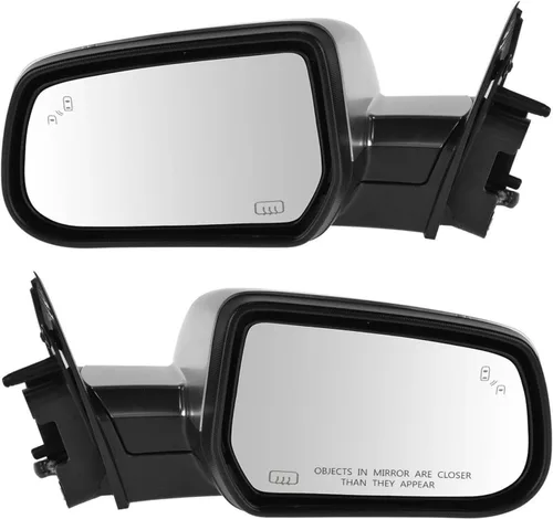 Vista 69 de TRQ Conjunto de 2 piezas de espejo lateral para conductor y pasajero, ajuste eléctrico, sin calefacción, sin memoria, color negro, compatible