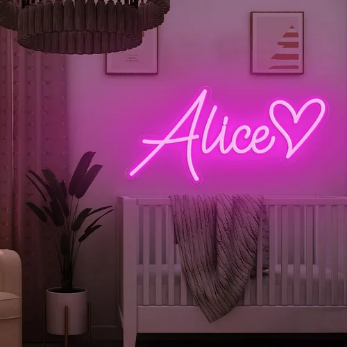 Vista 4 de SELICOR Letrero de neón personalizado para decoración de pared, dormitorio, hogar, oficina, regalos para novia, esposa, novia, novio, regalos