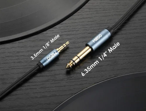 Vista 2 de MillSO Cable macho de 0.25 in de 1/4 a 0.1 in, cable de audio TRS de 1/8 a Sapphire Blue