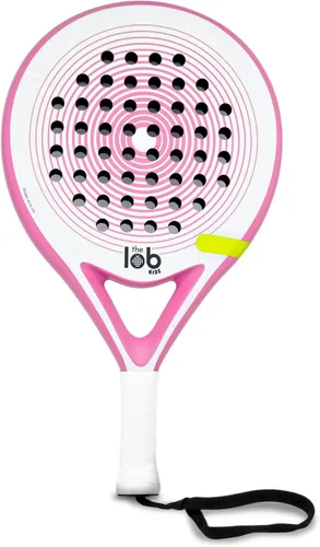 Vista 10 de Raqueta de pádel de fibra de carbono 3K para niños Forma redonda para control Ligera y de gran potencia Pala Padel para niños Raqueta