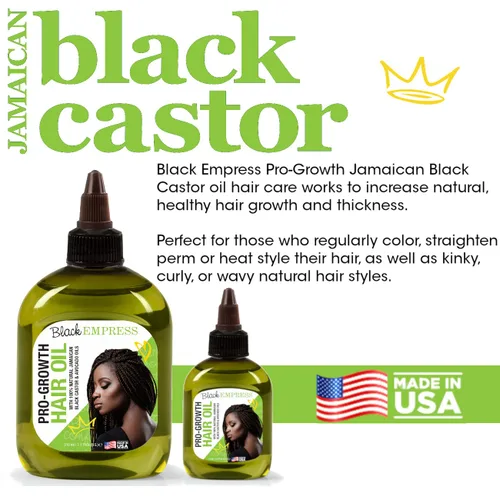 Vista 4 de SFC Black Empress Pro-Growth - Aceite para el crecimiento del cabello de ricino negro jamaicano y aguacate, 2.5 onzas