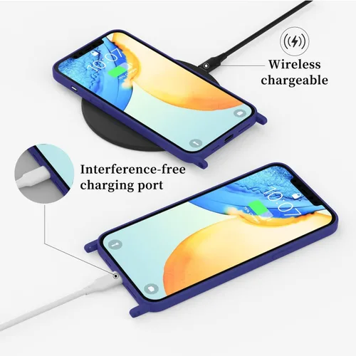 Vista 251 de Funda compatible con iPhone 8 Plus, iPhone 7 Plus/6 Plus/6S Plus con cordón, funda cruzada para iPhone con correa ajustable de silicona para iPhone