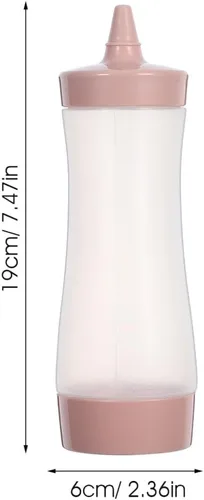 Vista 4 de 3 botellas exprimibles de condimentos para salsas, botella de plástico con tapa, aderezo, aceite, salsa de mostaza, dispensadores de salsa de tomate