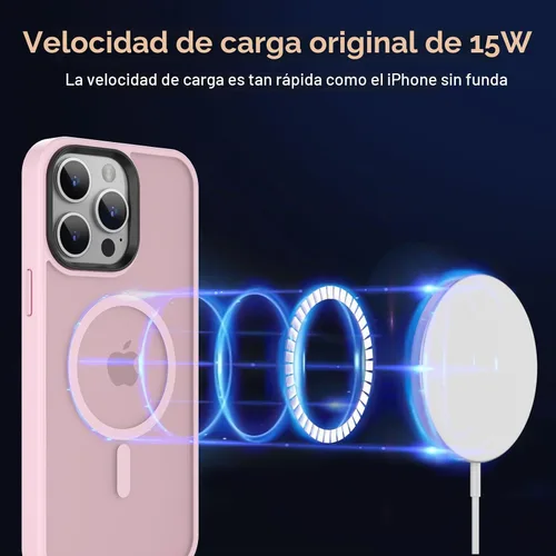 Vista 7 de MOCCA Funda magnética fuerte para iPhone 13 Pro Max, [compatible con Magsafe] [protector de pantalla de vidrio + protector de lente de cámara] Funda