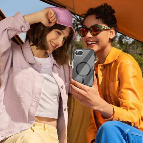 Vista 7 de MILPROX Funda de cristal transparente compatible con iPhone 16E/17E de 6.1 pulgadas, a prueba de golpes, resistente a los golpes, diseño Negro