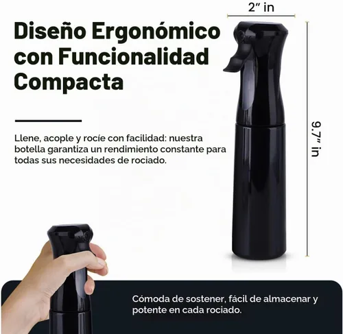 Vista 8 de VIGOR PATH Botella de spray continuo para el cabello – Mister de niebla fina para peinar el cabello, limpieza, plantas, mascotas, barberos, salones