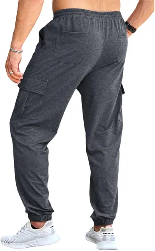 Vista 8 de CTU Pantalones deportivos de entrenamiento de moda para hombre, ligeros, holgados, casuales, con parte inferior abierta