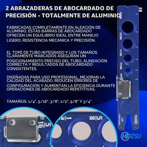 Vista 7 de Hiatsu Kit de herramientas de abocinación excéntrica con trinquete, compatible con taladros, tubo de cobre de 1/4 a 3/4 pulgadas, construcción