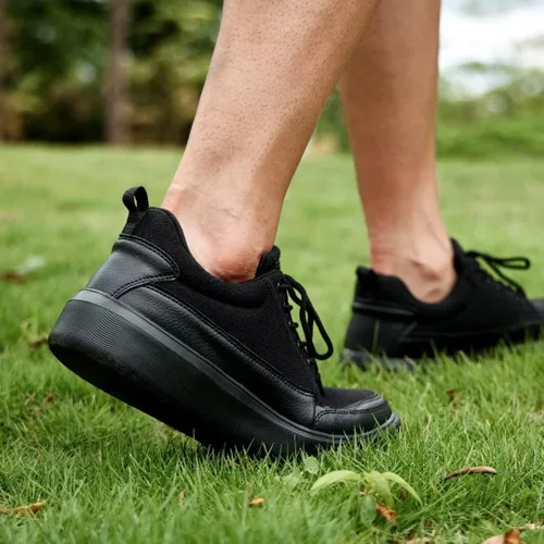 Vista 6 de Men's Orthopedic Fashion Sneakers for Plantar Fasciitis Casual Supportive Cushioned Walking Shoes for Flat Feet and High Arch, Comfortable Arch