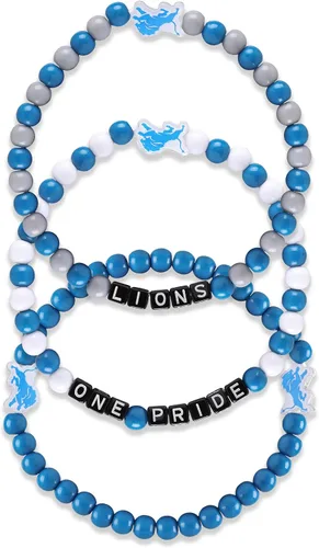Vista 9 de FOCO NFL unisex-adult NFL Team Logo Officially Licensed 3-Pack Beaded Friendship Bracelets