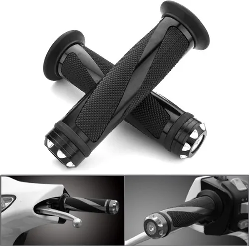 Vista 3 de 7/8" empuñaduras de gel de goma de aluminio para manillar de bicicletas deportivas de motocicleta