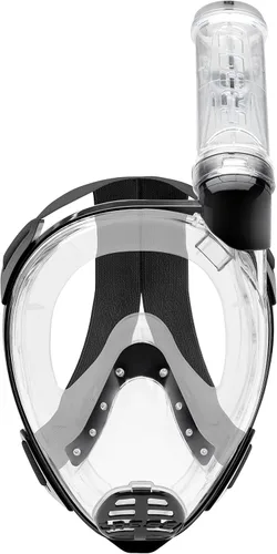 Vista 3 de Set de snorkel para adultos - Máscara de cara completa, vista amplia y clara, sistema antivaho - Respiración fácil: la seguridad es lo primero