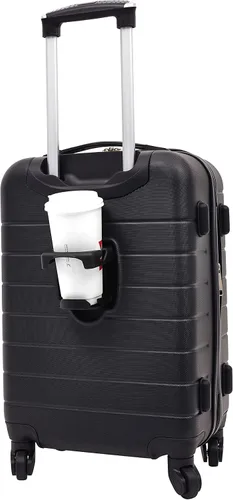 Vista 4 de Wrangler Portavasos inteligente para equipaje y puerto USB, color verde azulado, juego de 2 piezas, Negro, Juego de 2 piezas