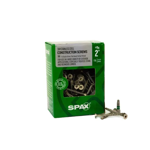 Vista 10 de SPAX Tornillos de madera de acero inoxidable con cabeza plana exterior de 1-1/2 pulgadas, diseño Torx T-Star Plus (155 EA) broca de 1 libra incluida