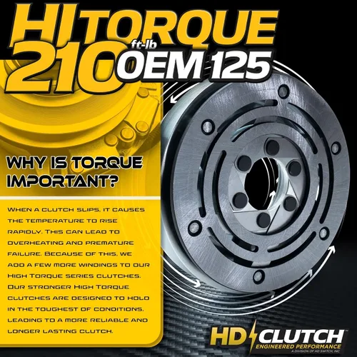Vista 2 de HD Switch HiTorque 210 pies libras (OEM es 125) BIGBearing PTO Clutch 917-05184 se adapta a Cub Cadet Tank L48 L54 L60 S60 X600 Z500 Z700 X648, X654