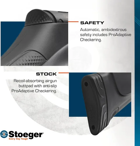 Vista 4 de Stoeger Combo S4000-E - Calibre .22 - Sintético negro con pellets puntiagudos X-Power Dome