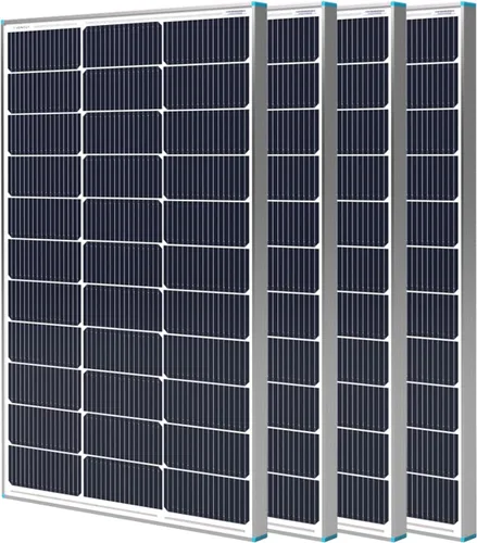 Vista 10 de Renogy Panel Solar de 50 W 12 V, Cargador de Módulo PV Monocristalino de Alta Eficiencia de 50 W para Techo de Casa Rodante, Marina, Granja, Batería