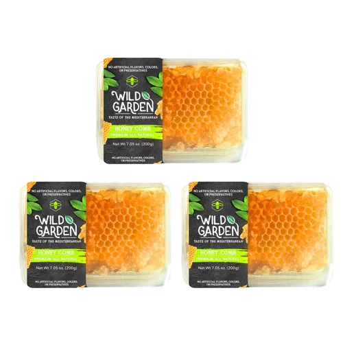 Vista 10 de Wild Garden - Panal de miel gourmet virgen 100 % puro, 100 % natural, sin aditivos ni conservadores, fresco de la granja! 7.05 oz, paquete de 1
