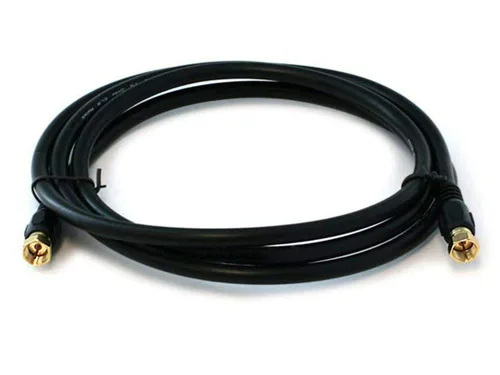 Vista 6 de Monoprice RG6 Quad Shield CL2 - Cable coaxial con conector tipo F para televisión, 1.5 pies