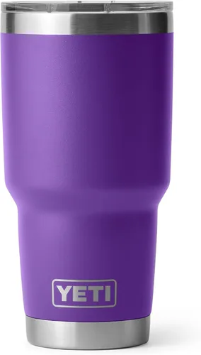 Vista 50 de YETI Rambler - Vaso de 30 oz, acero inoxidable, aislado al vacío con tapa MagSlider, color carmesí Amarillo