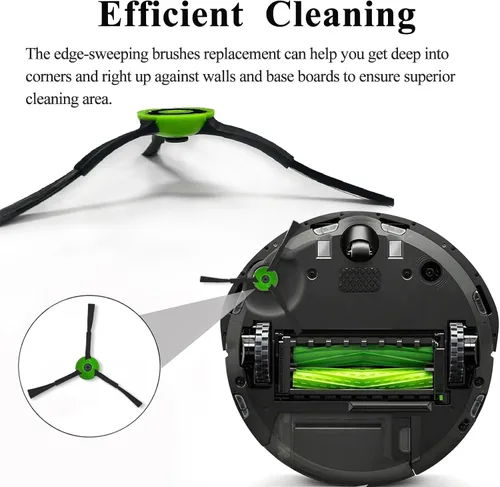 Vista 5 de 6 Pack de cepillos laterales de repuesto compatibles con iRobot Roomba i & j & e Series Todos los modelos, accesorios de cepillos de barrido