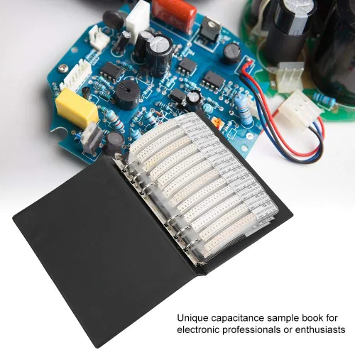 Vista 4 de Libro de muestras de condensador SMD 0805, 92 tipos/cada 50 (0.5pF-10uF) Total 4600 piezas, kit de libro de muestras combinado SMT