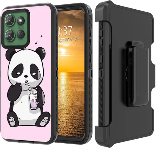 Vista 60 de Funda para Moto G Stylus 5G 2023 con funda de clip para cinturón y soporte, resistente de doble capa, resistente a prueba de golpes, para Motorola