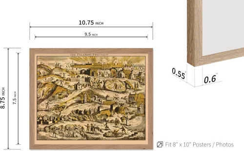 Vista 3 de Poster Master Póster de historia vintage, impresión de mapa retro, regalo para profesor, amigo, progreso del peregrino, ilustración, temático