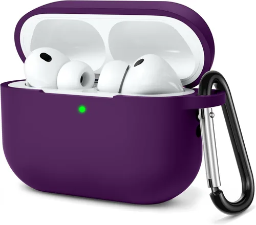Vista 24 de Lerobo - Funda protectora completa de silicona suave para AirPods Pro 3 Rojo