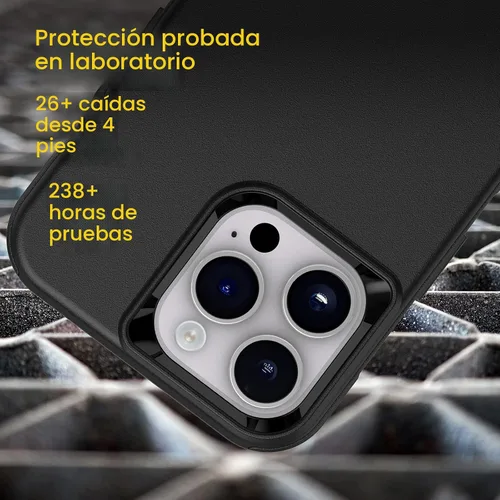 Vista 5 de OtterBox Funda para iPhone 14 Pro Max (solamente) de la serie Commuter - Negro, delgada y resistente, apta para bolsillo, con protección de puerto