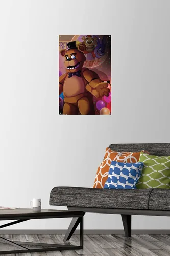 Vista 2 de Póster de pared de Five Nights at Freddy's - Pizzeria Art con alfileres